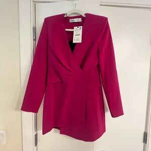 Zara pink blazer dress